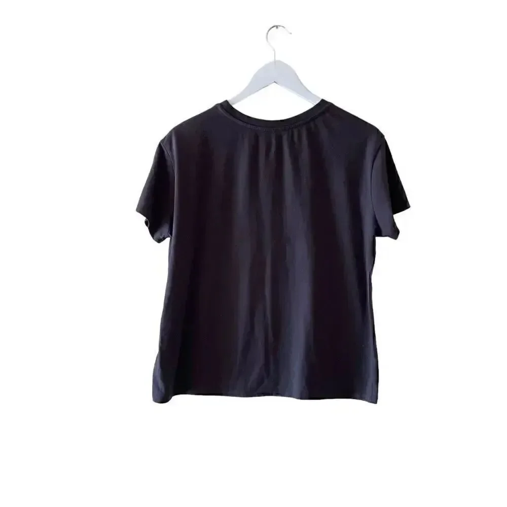 Jurassic Park Graphic Black Short Sleeves Cropped T-Shirt SZ XL